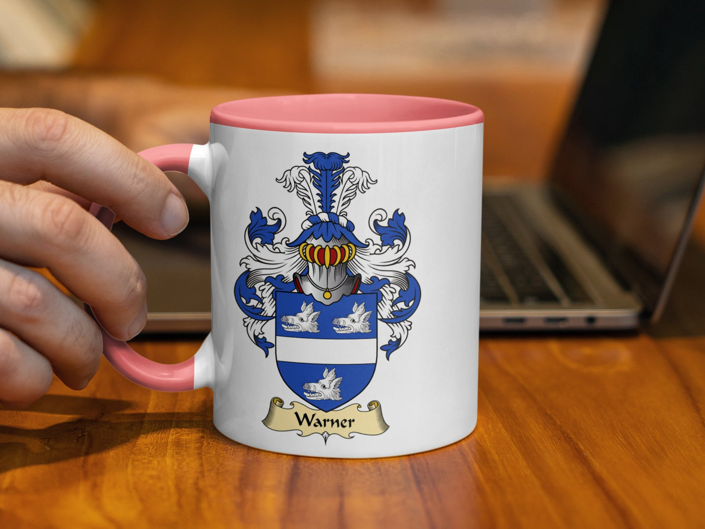 Warner Scottish Family Crest Coat of Arms Mug - Living Stone Gifts