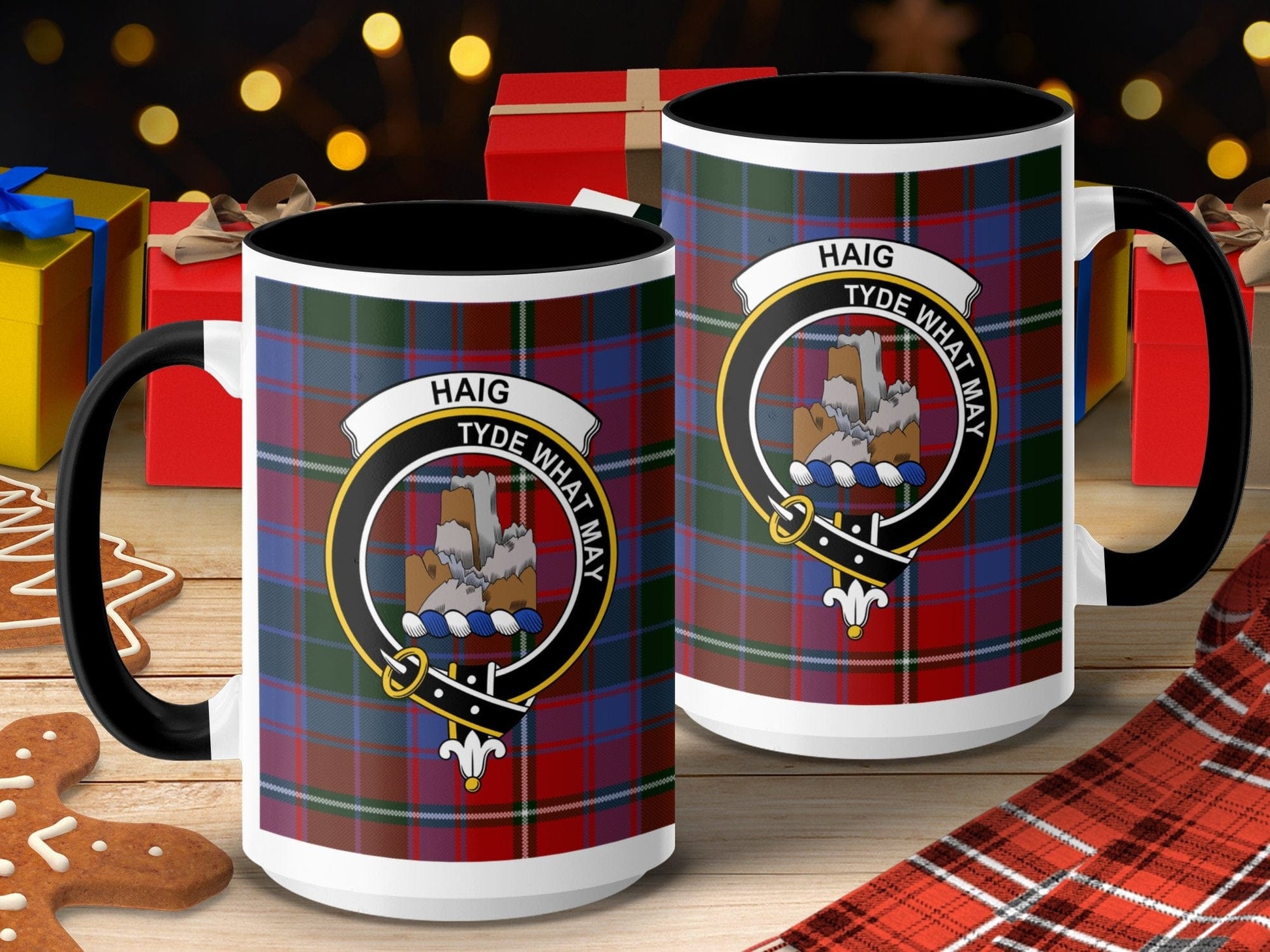 Clan Haig Scottish Tartan Crest Design Mug