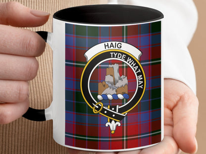 Clan Haig Scottish Tartan Crest Design Mug