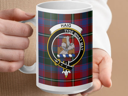 Clan Haig Scottish Tartan Crest Design Mug