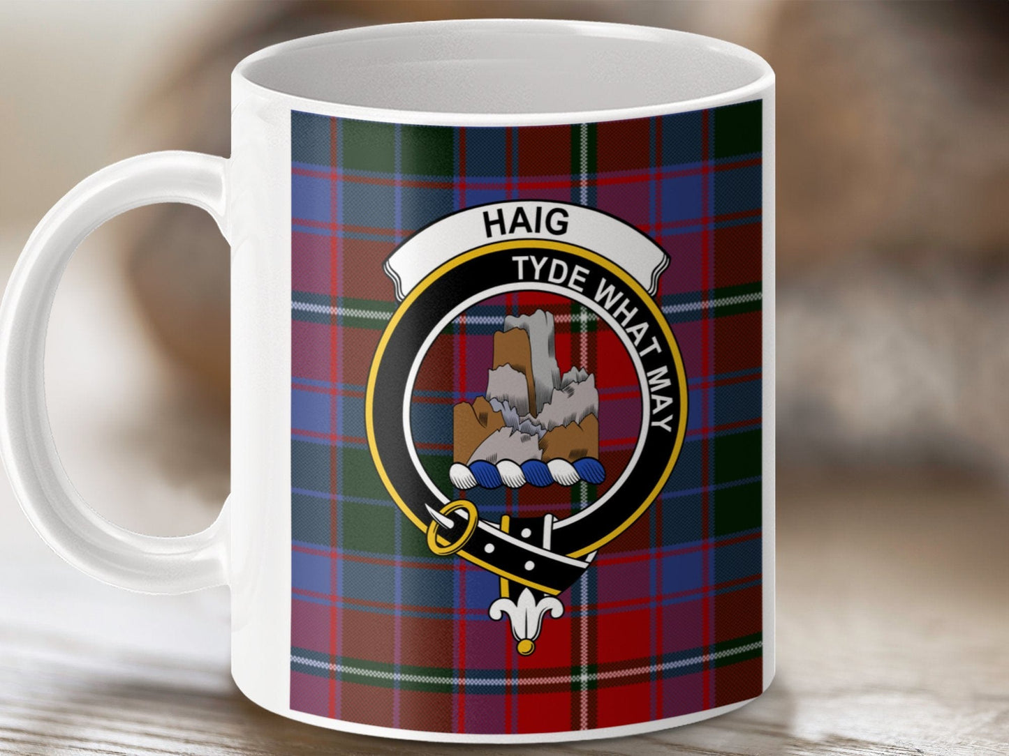 Clan Haig Scottish Tartan Crest Design Mug