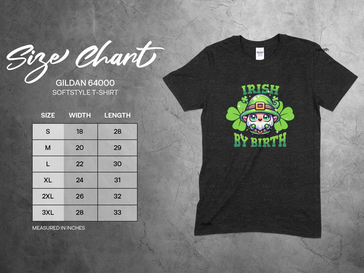 Cute Irish By Birth Clover Hat Graphic T-Shirt