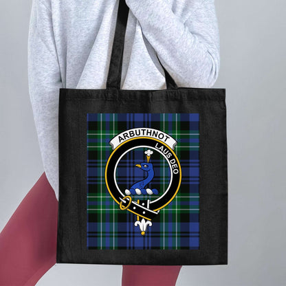 Arbuthnot Clan Scottish Tartan Background Tote Bag - Living Stone Gifts