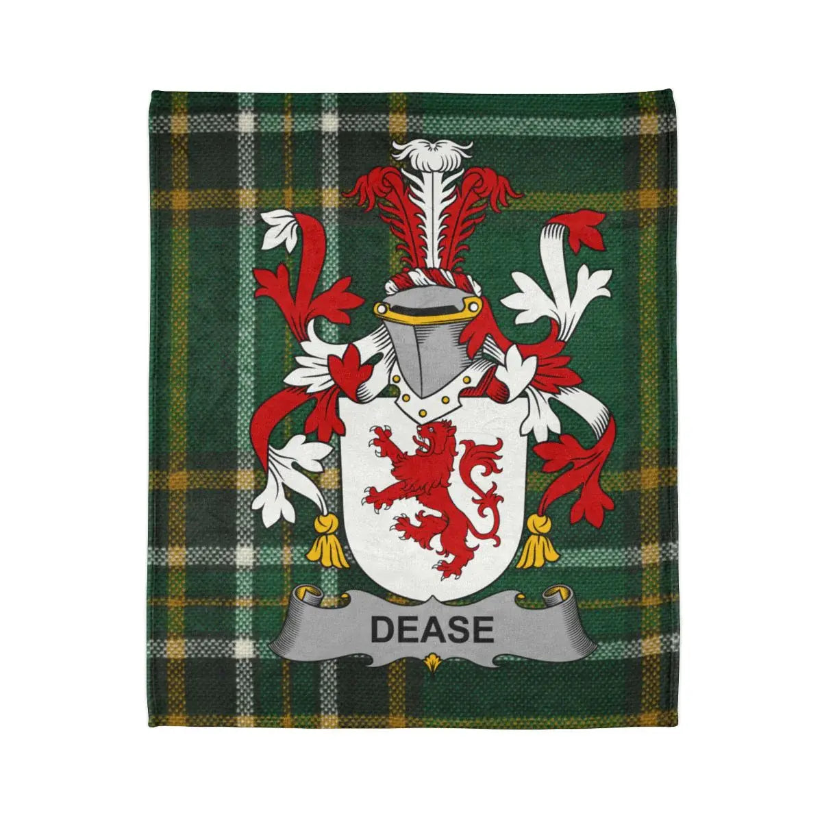 Dease Red Lion Crest Tartan Blanket product type