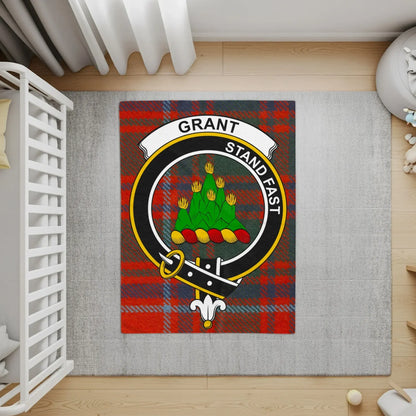 Grant Stand Fast Family Crest Plaid Pattern Rug product