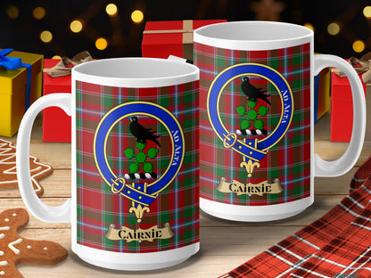 Clan Cairnie Scottish Tartan Crest Mug - Living Stone Gifts