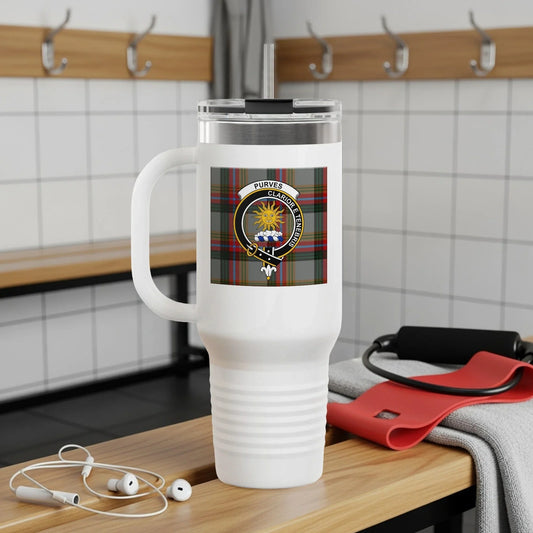 Purves Clan Badge White Travel Mug Product