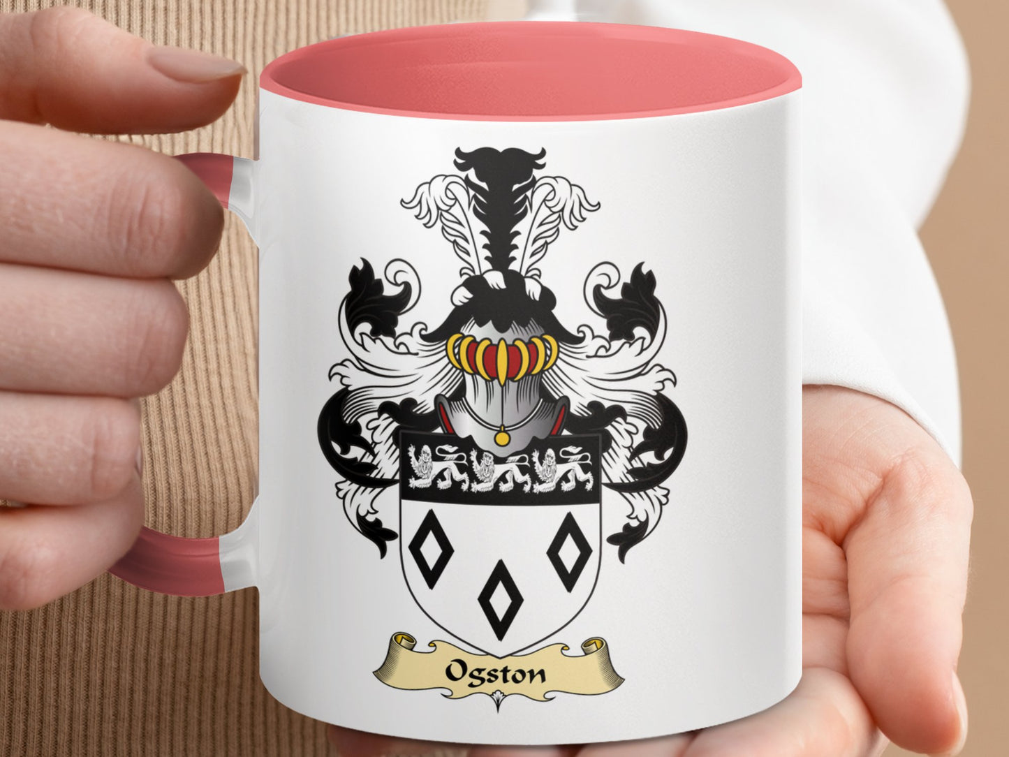 Elegant Scottish Clan Ogston Coat of Arms Mug - Living Stone Gifts