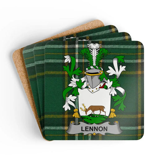 Lennon Family Crest Plaid Coasters Set of Four product
