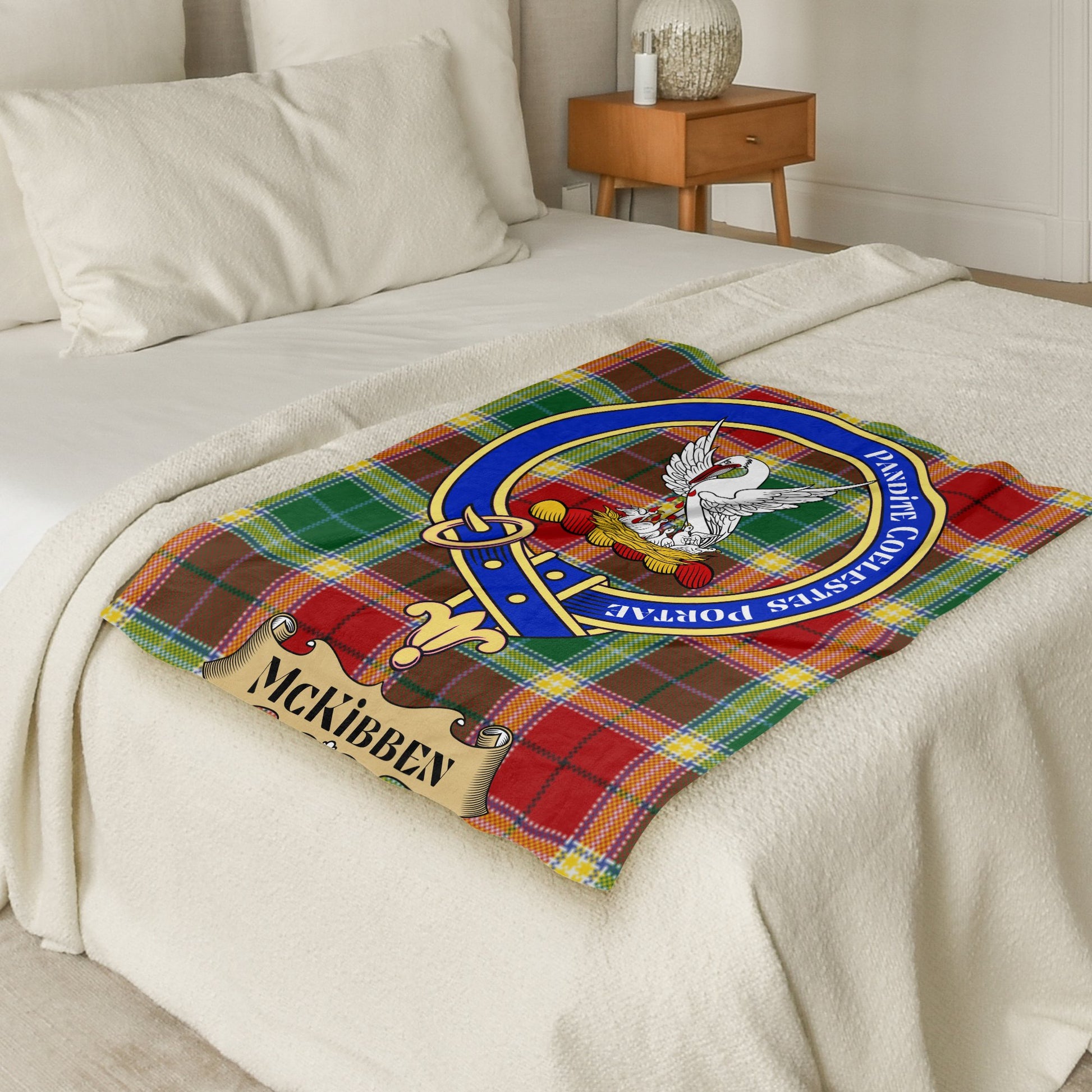 Scottish Clan McKibben Tartan Throw Blanket - Living Stone Gifts