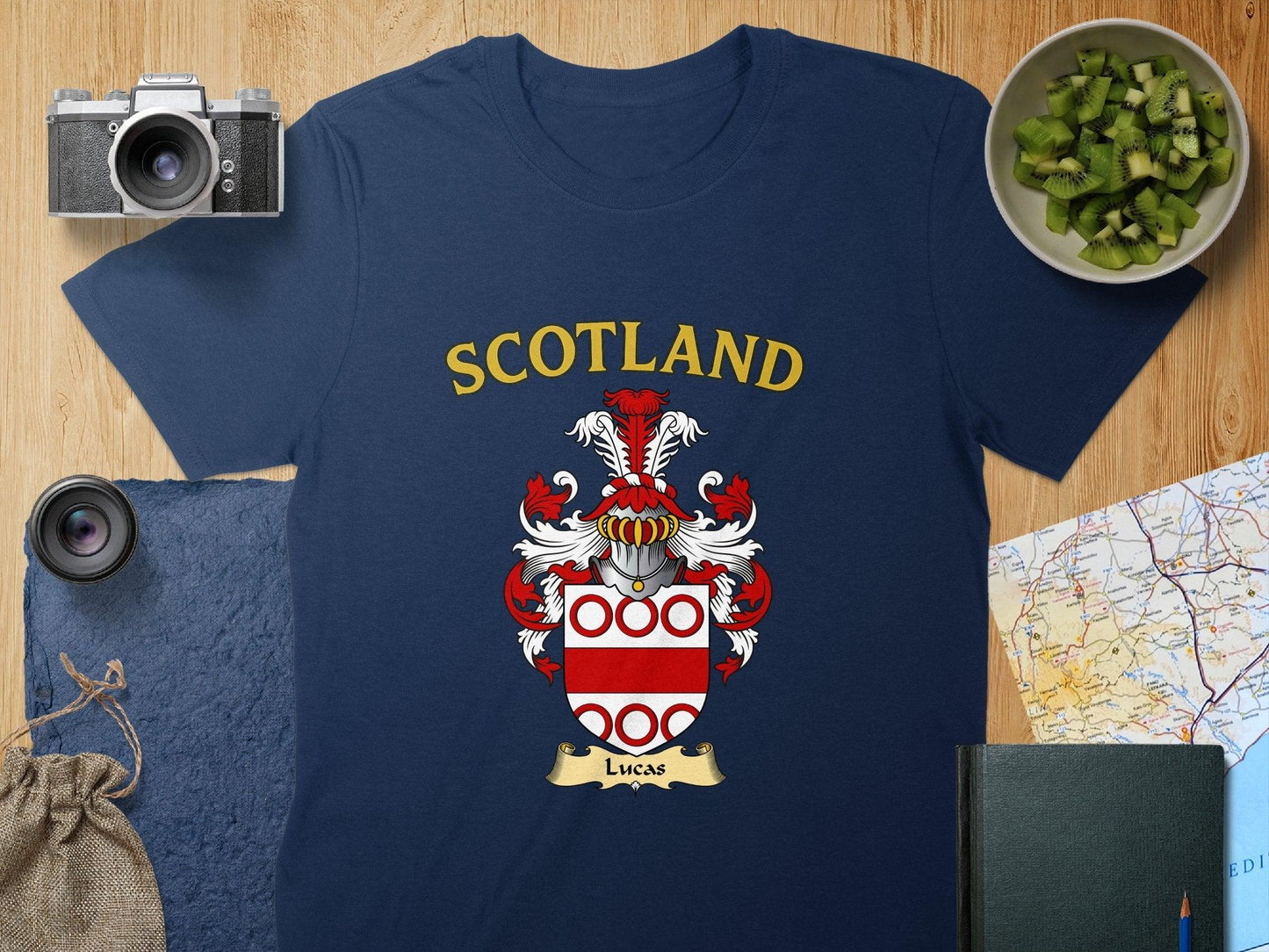 Lucas Clan Family Crest Scotland T-Shirts - Celtic Ancestry Gifts