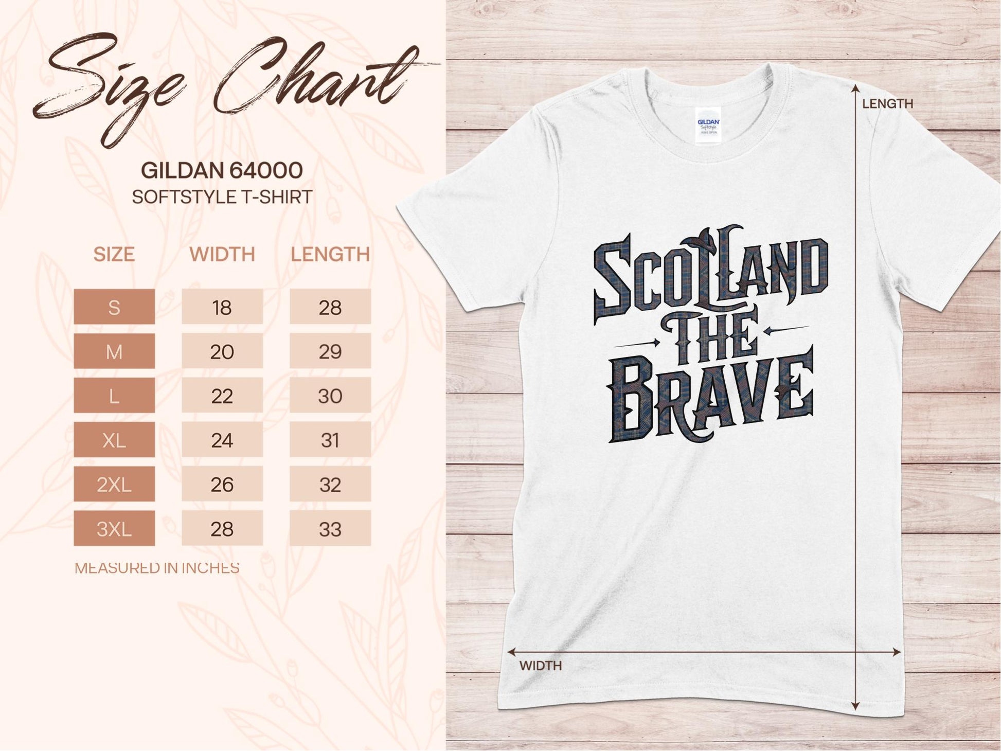 Unique Scotland the Brave Graphic Statement T-Shirt - Living Stone Gifts