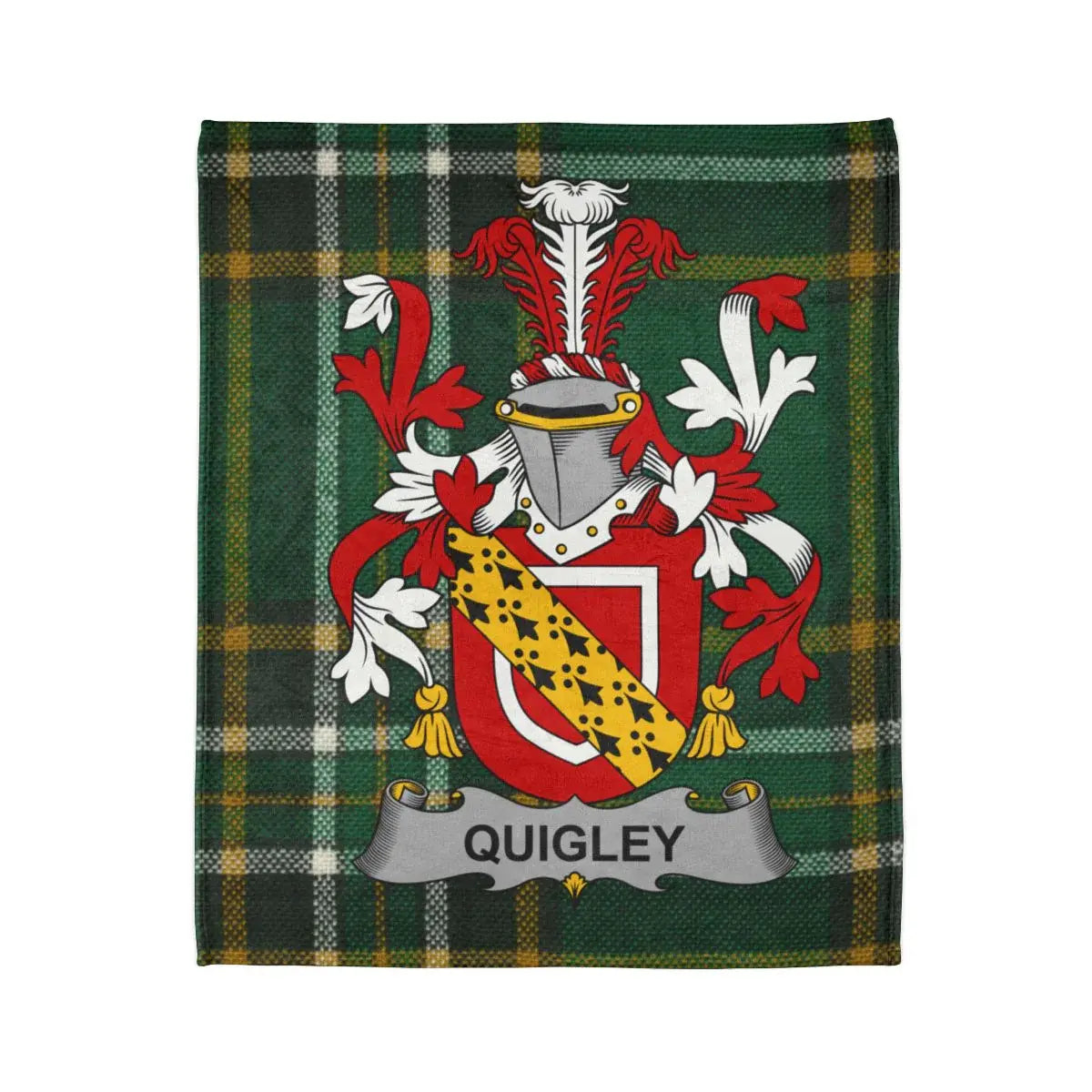 Quigley Family Crest Tartan Pattern Blanket product