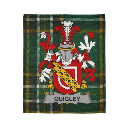 Quigley Family Crest Tartan Pattern Blanket product