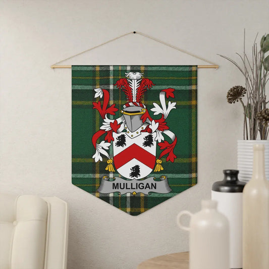 Mulligan Tartan Plaid Family Crest Wall Hanging product