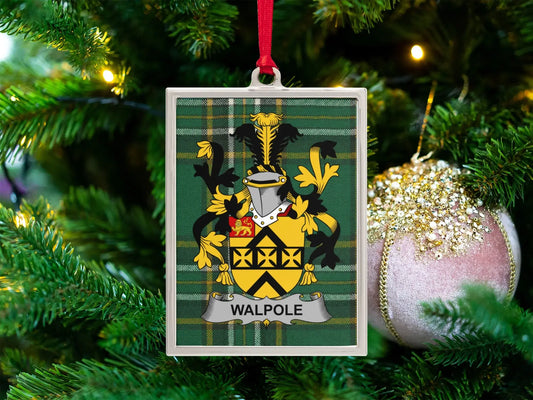 Custom Family Crest Plaque Christmas Tree Ornament product