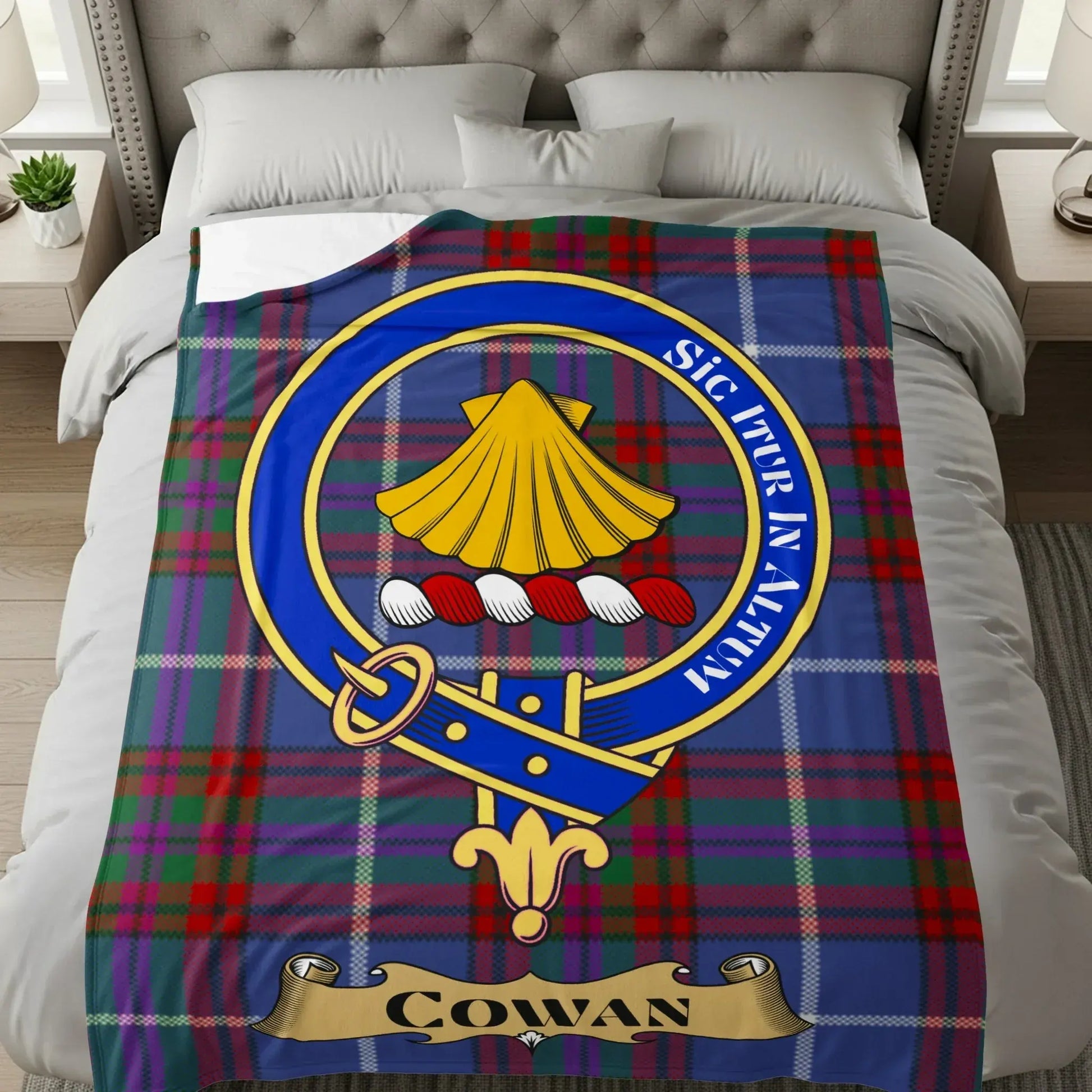 Cowan Clan Tartan Blanket Custom Family Heirloom product