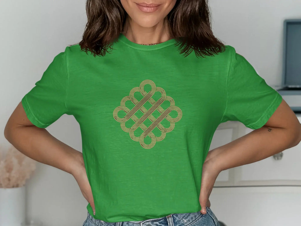 Green Tee with Intricate Circular Design T-shirt