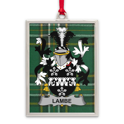 Lambe Family Crest Tartan Christmas Ornament product