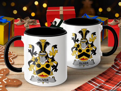 Oliver Surname Irish Coat of Arms Mug - Living Stone Gifts