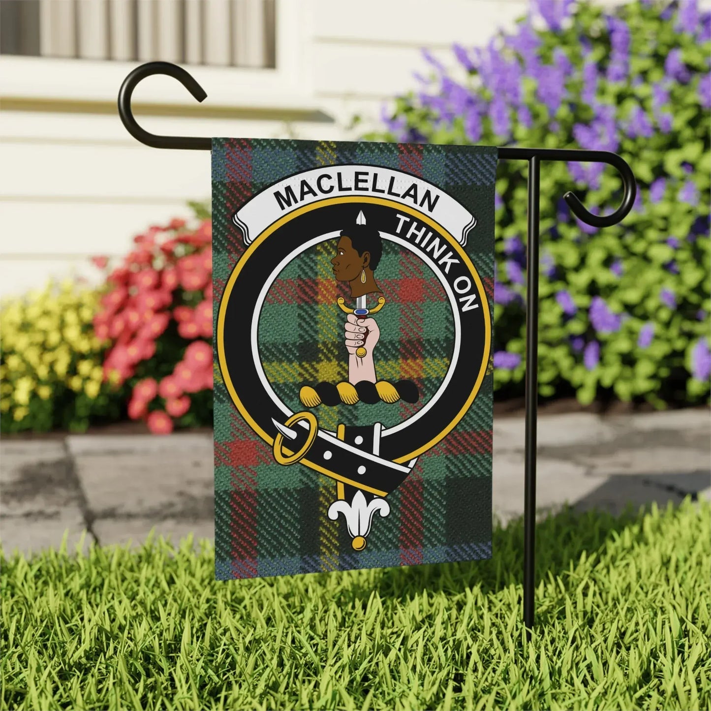 MacLellan Think On Banner with Tartan Background product