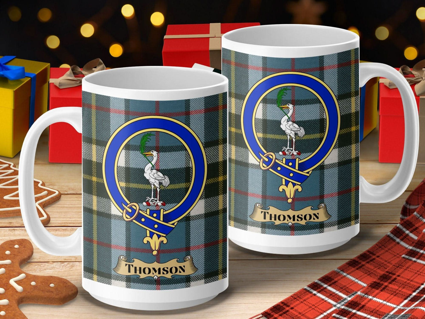 Customized Thomson Family Crest Plaid Design Mug product