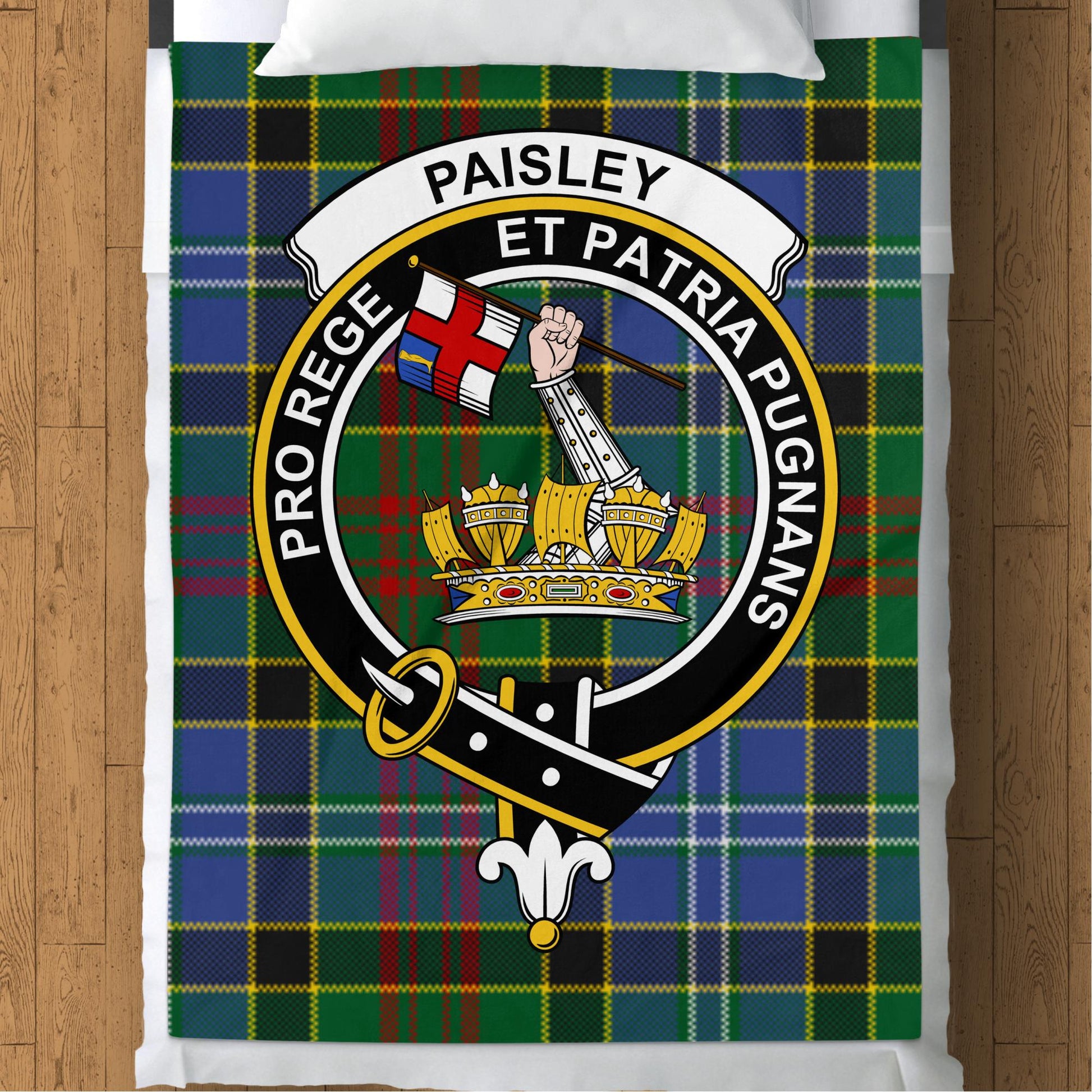 Scottish Clan Paisley Tartan Throw Blanket - Living Stone Gifts