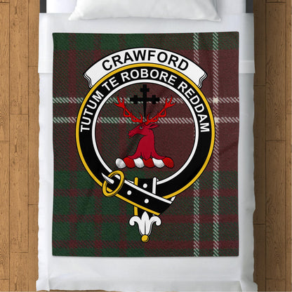 Crawford Clan Crest Tartan Throw Blanket - Living Stone Gifts