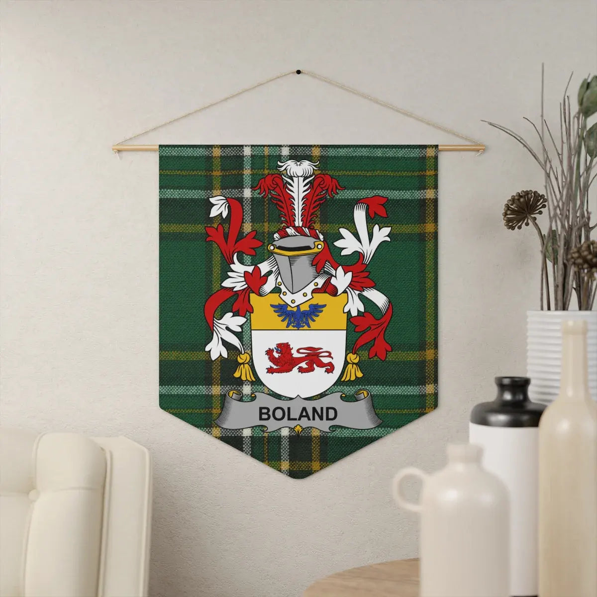 Boland Family Crest Tartan Pattern Wall Hanging product