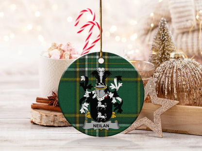 Custom Family Coat of Arms Holiday Ornament product type
