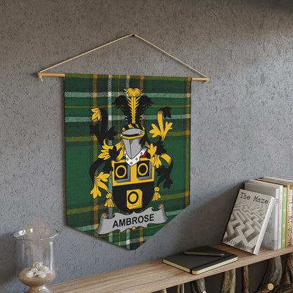 Ambrose Family Crest Plaid Banner product