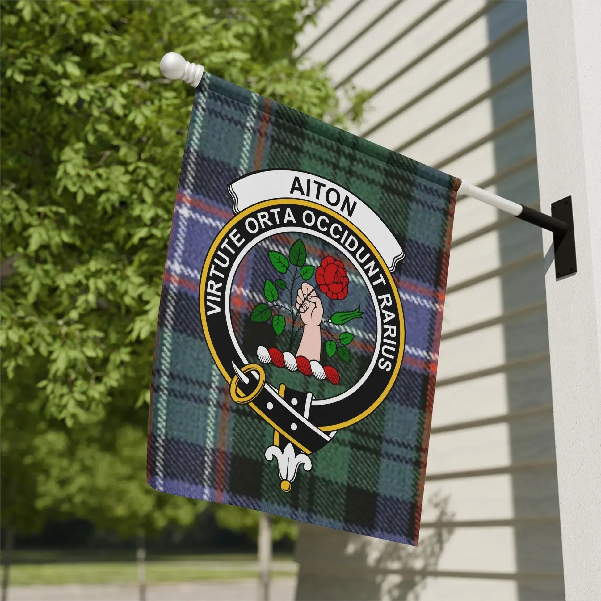 Custom Scottish Clan Crest Plaid Garden Banner product