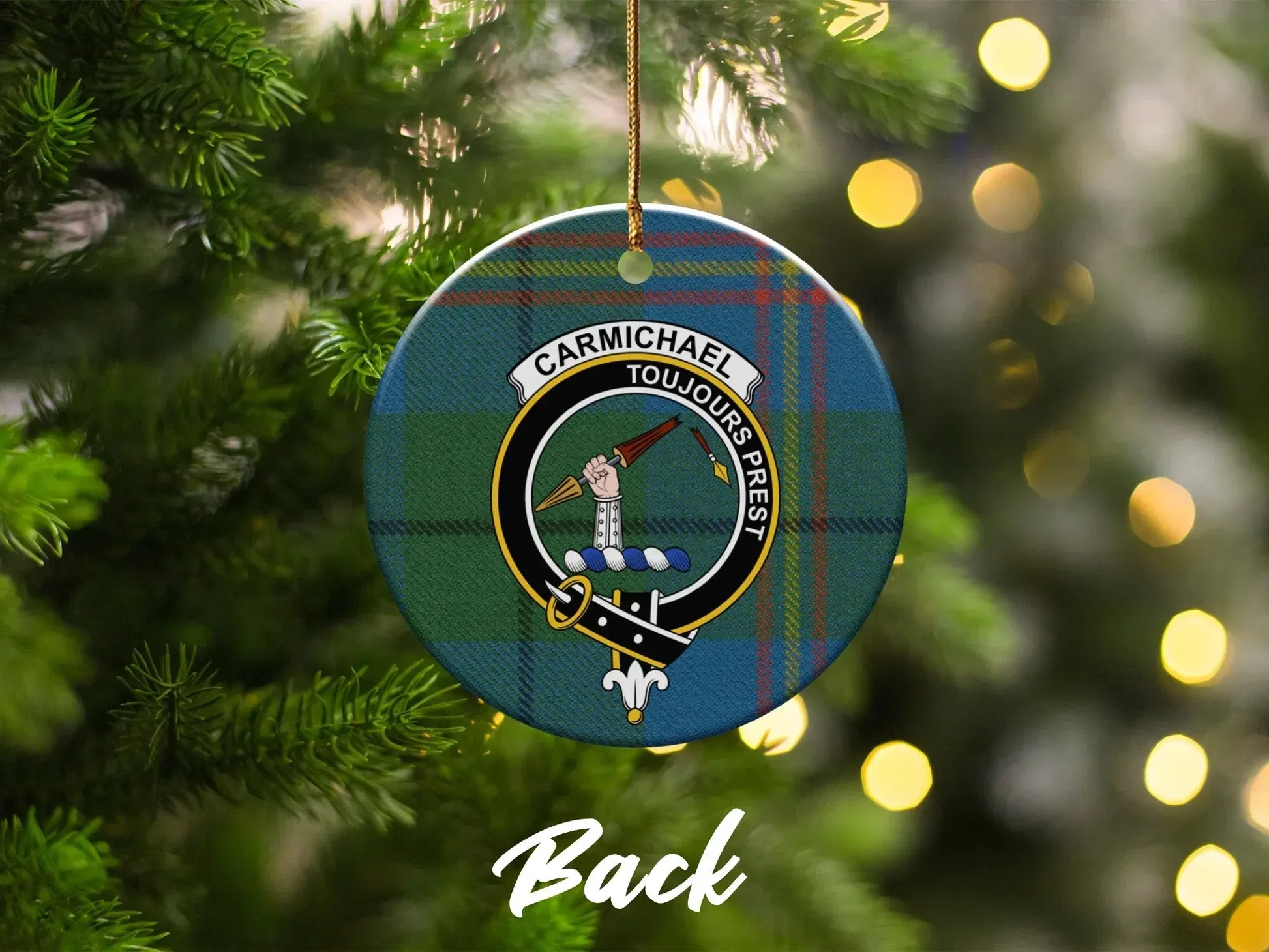 Carmichael Toujours Prest Crest Christmas Ornament product