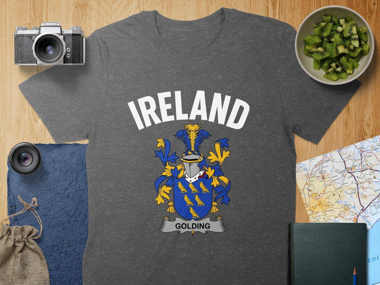Ireland Golding Family Crest Graphic Tee Shirt product type