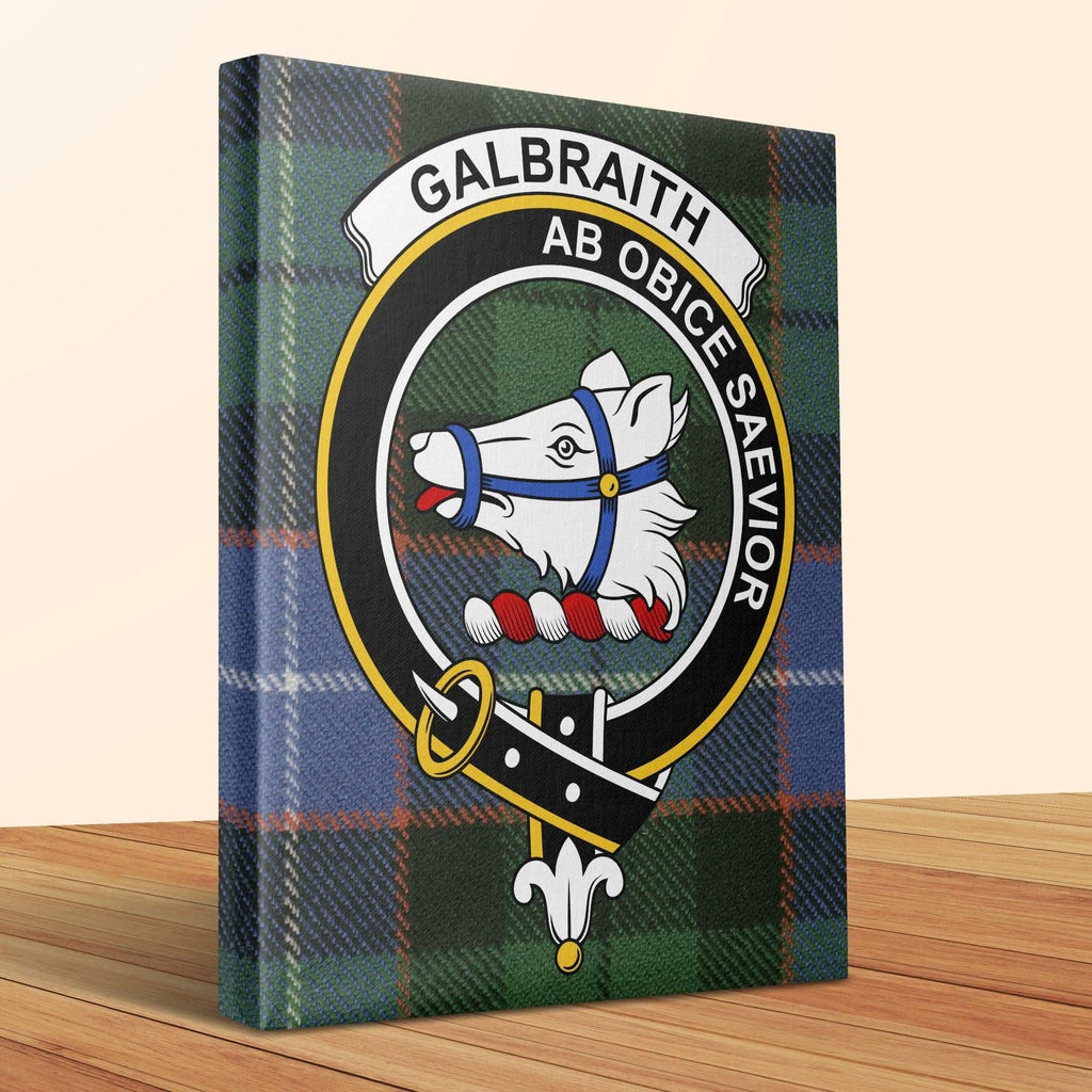 Galbraith Scottish Tartan Crest Wall Art Canvas - Celtic Ancestry Gifts