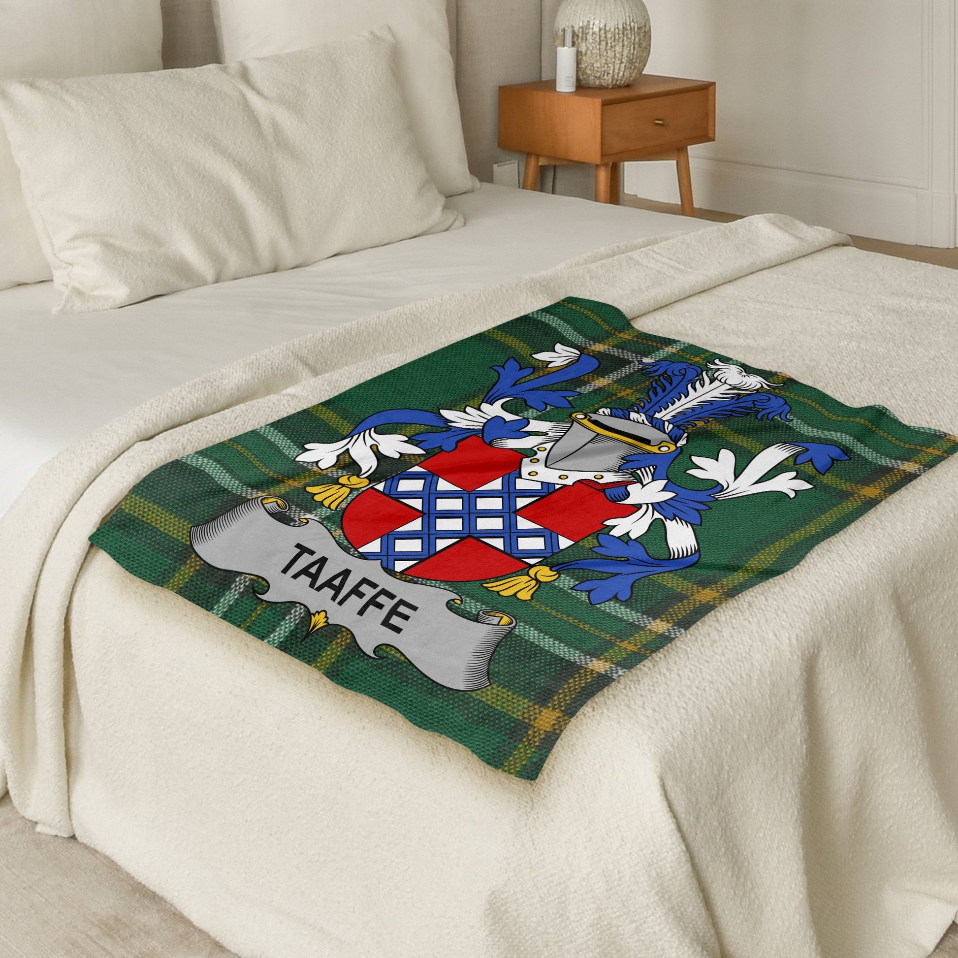 Taaffe Surname Irish Tartan Throw Blanket - Living Stone Gifts