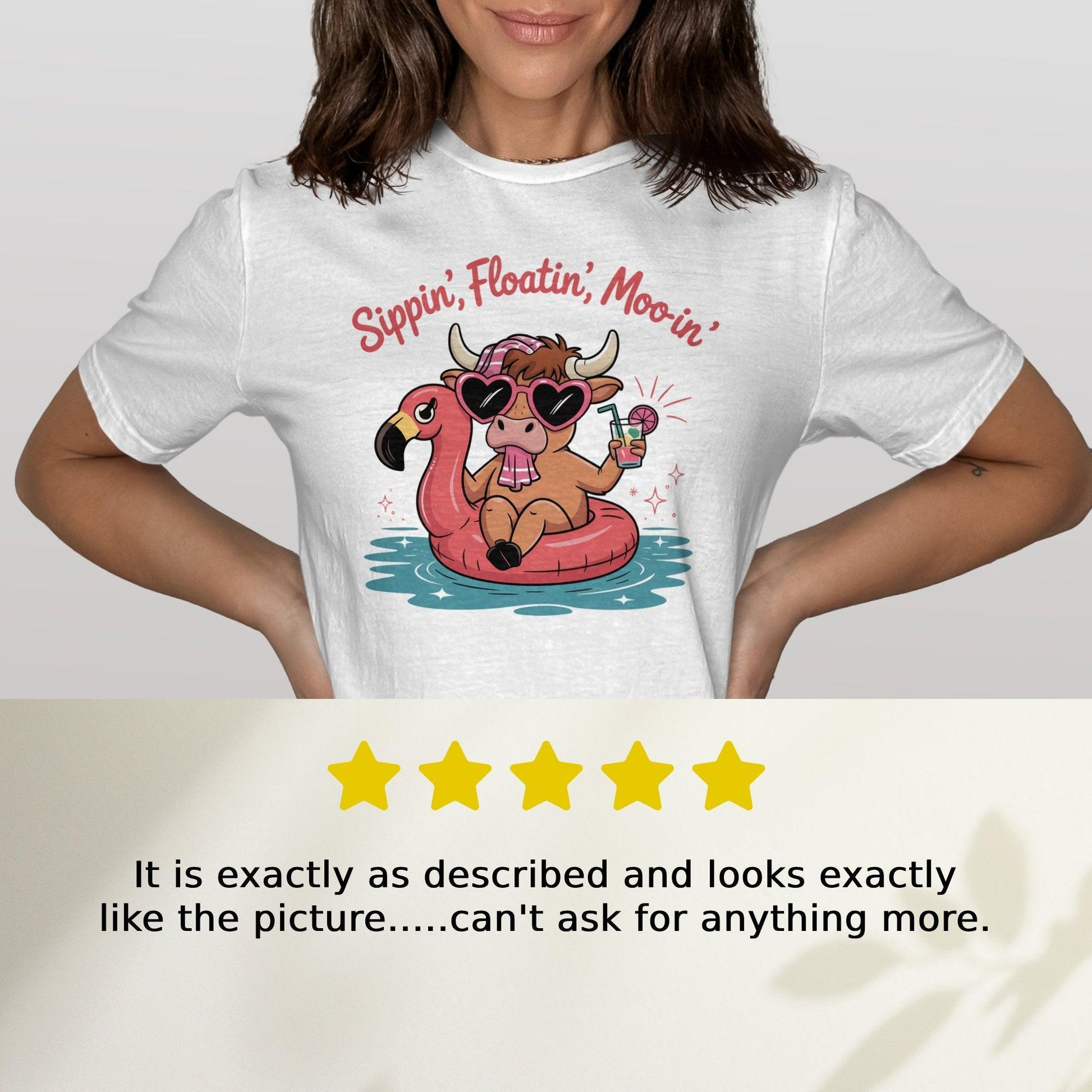 Sippin Floatin Moo in Graphic Tee Shirt product type