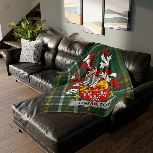 Cozy Plaid Family Crest Hamilton Blanket product