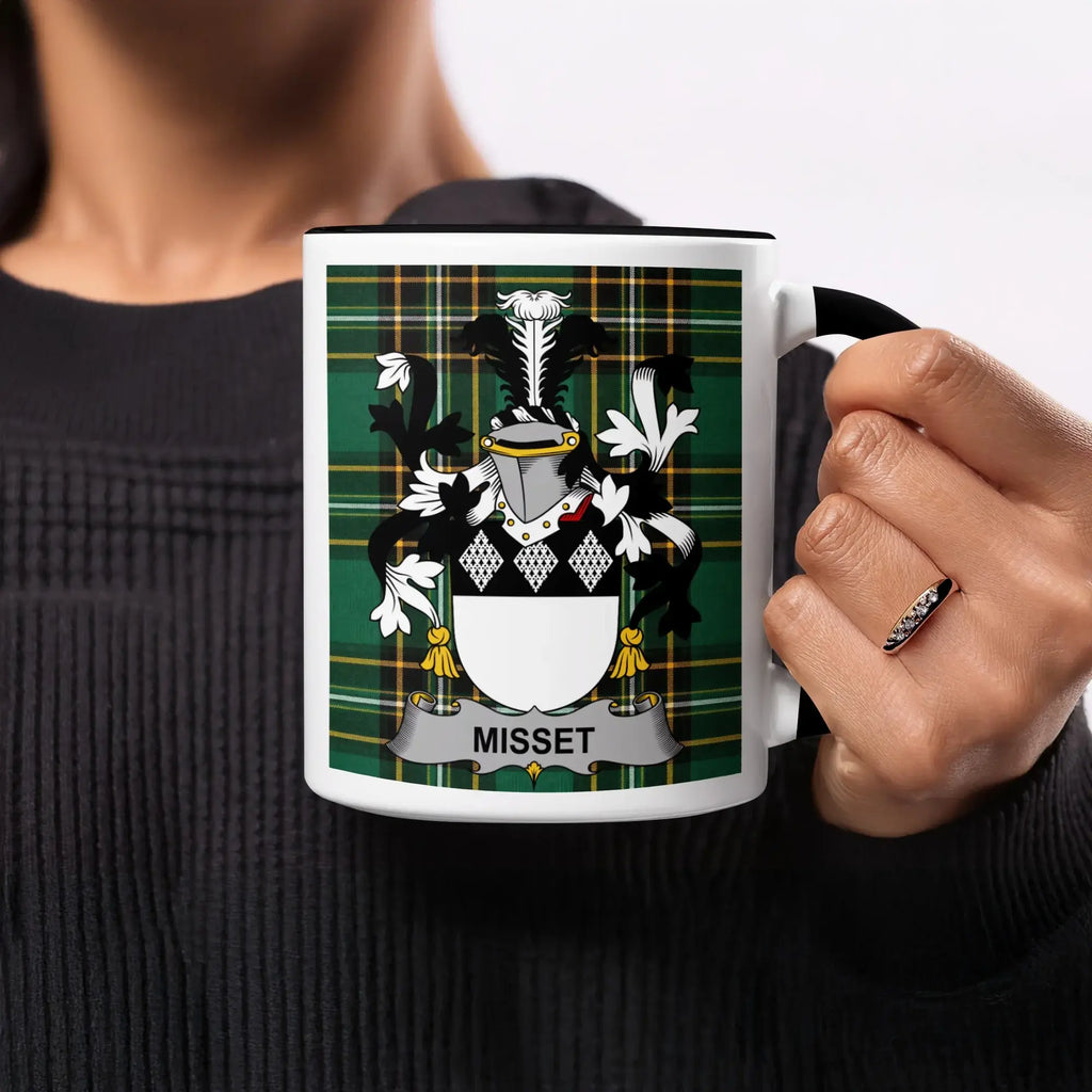Misset Irish heritage mug with black handle and interior