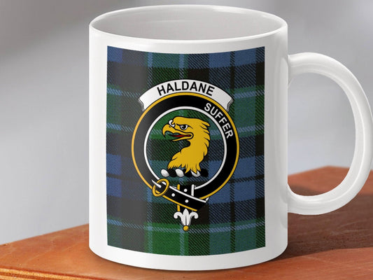 Haldane Suffer Tartan Mug Featuring Eagle Crest product