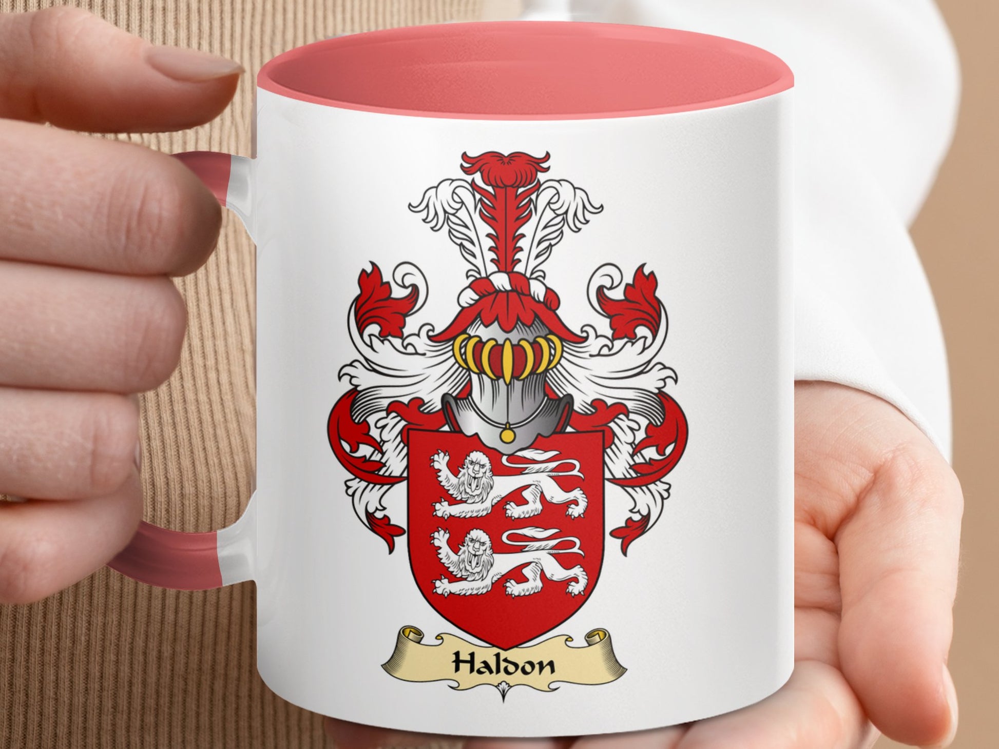 Clan Halton Scottish Coat of Arms Accent Mug - Living Stone Gifts