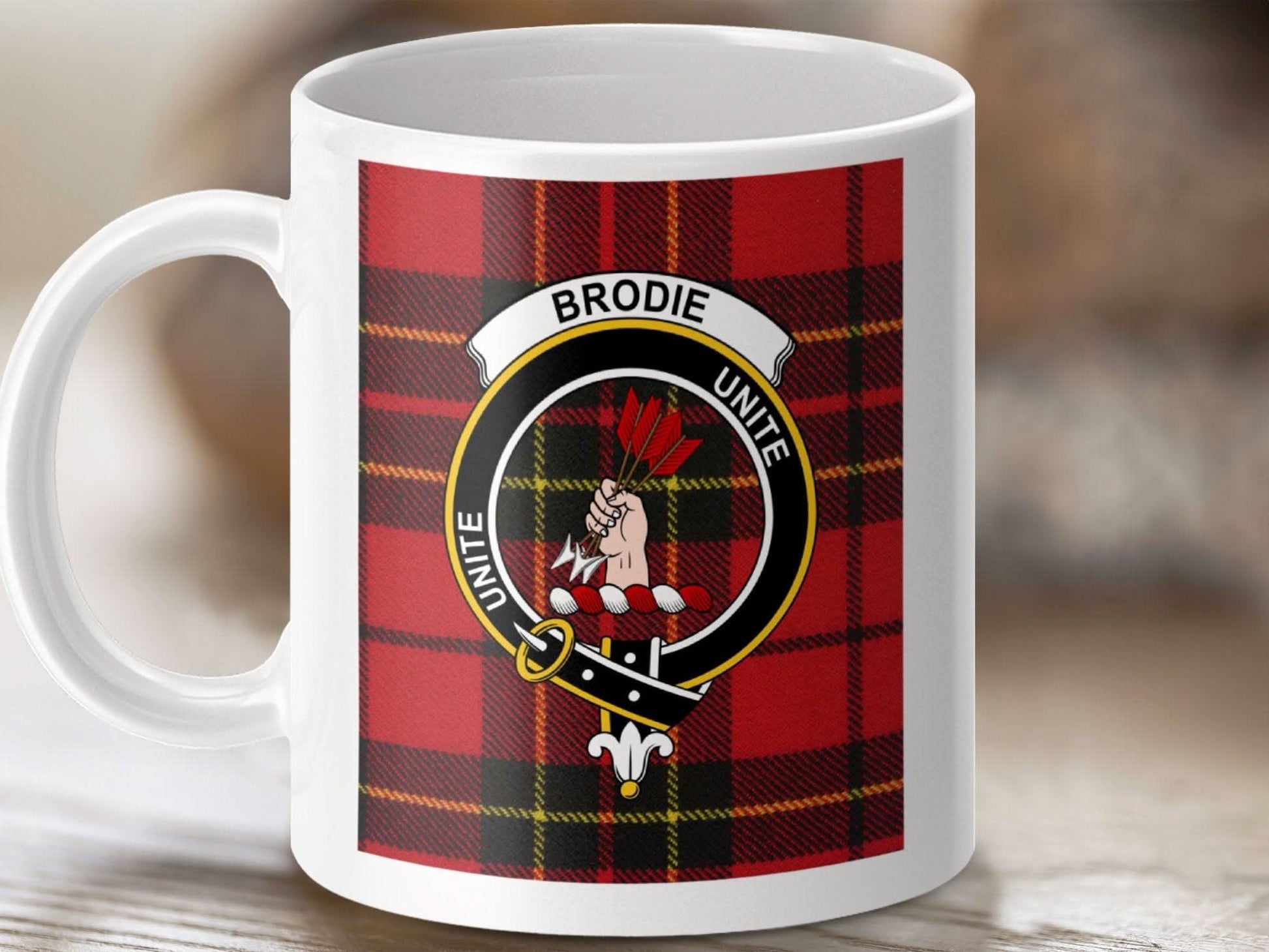 Brodie Unite Red Tartan Pattern Ceramic Mug product