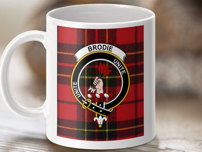 Brodie Unite Red Tartan Pattern Ceramic Mug product