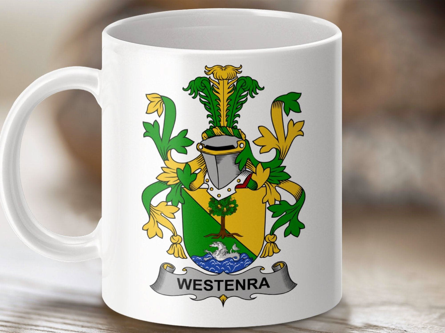Westenra Family Crest Mug - Celtic Ancestry Gifts