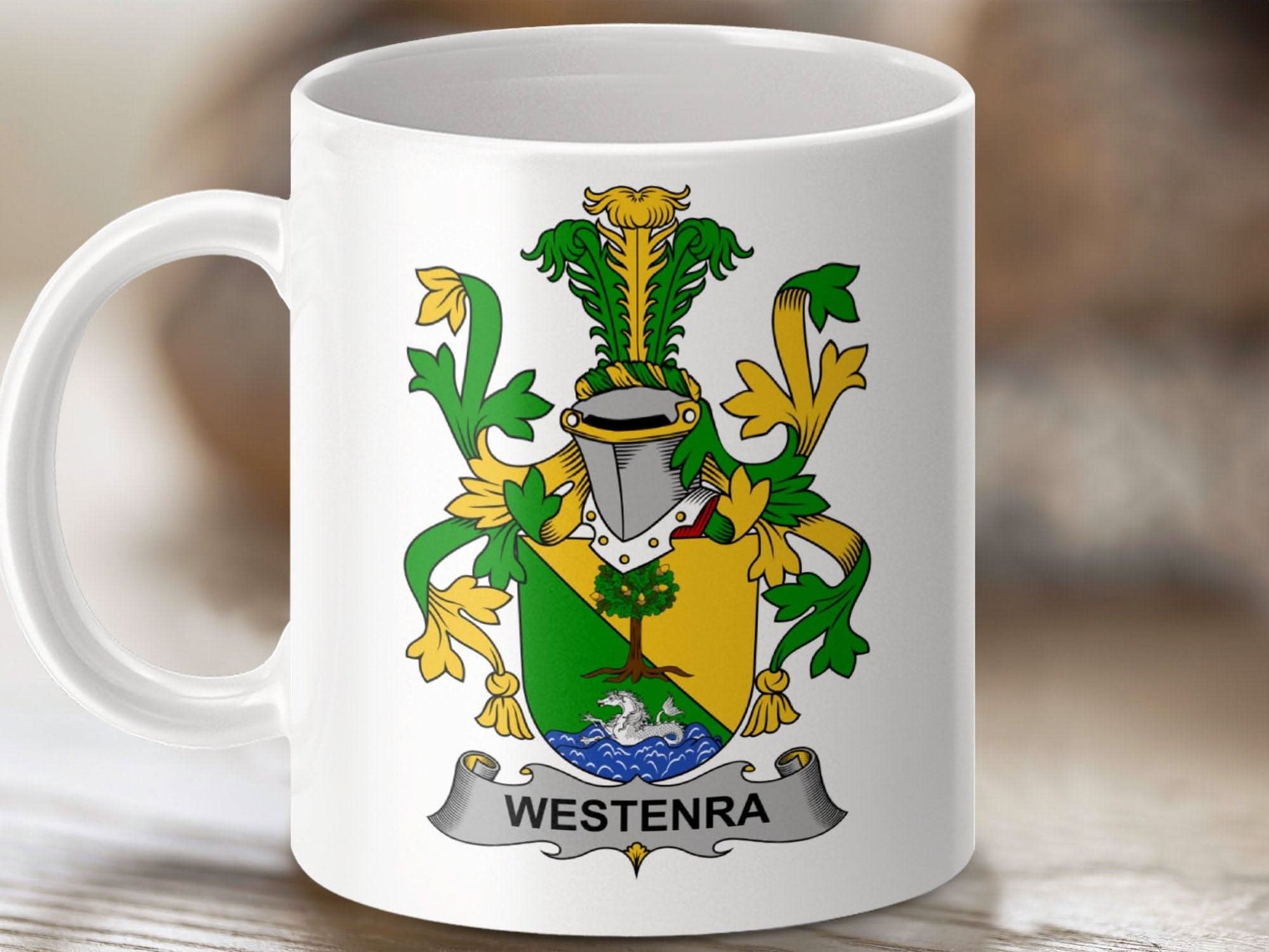 Westenra Family Crest Mug - Celtic Ancestry Gifts