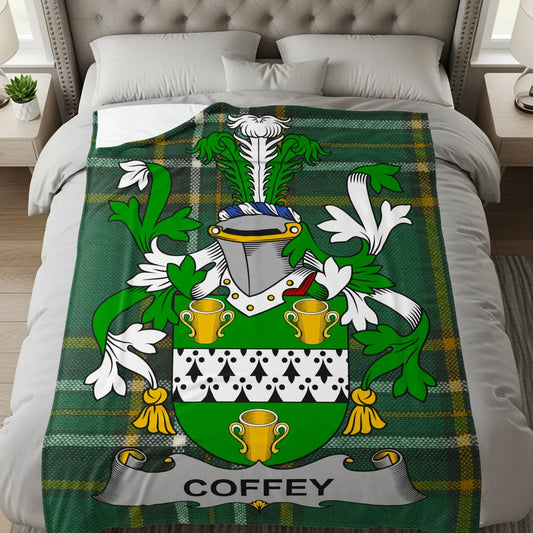 Luxurious Coffey Family Crest Blanket product