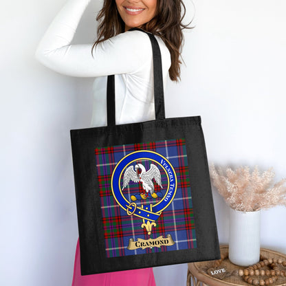 Cramond Clan Scottish Tartan Crest Tote Bag - Living Stone Gifts