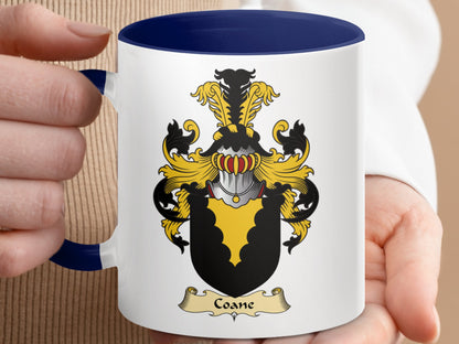 Coane Scottish Clan Coat of Arms Accent Coffee Mug - Living Stone Gifts