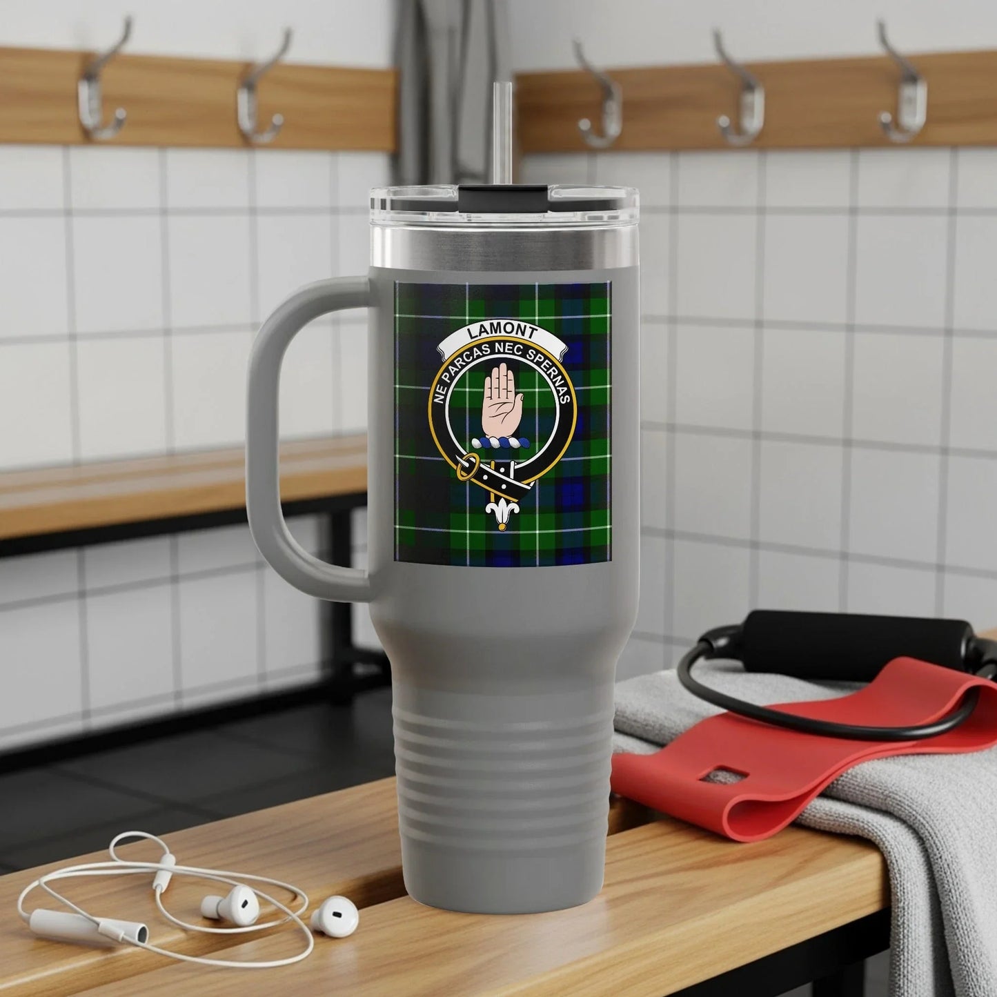 Personalized Lamont Clan Crest Tartan Travel Mug product