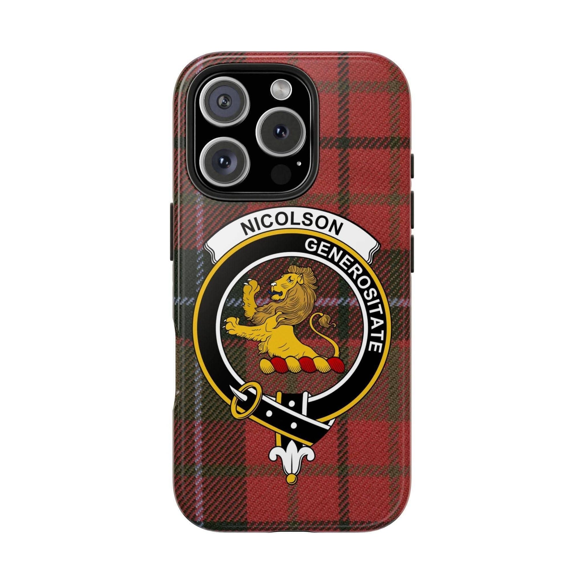 Nicolson Clan Scottish Tartan Cell Phone Case - Celtic Ancestry Gifts